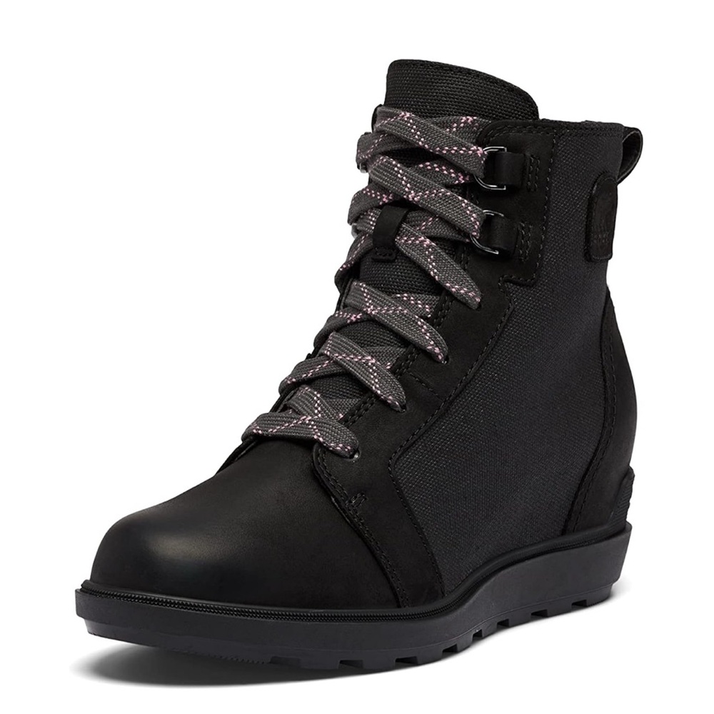 Sz 8.5 Sorel Women's Evie II NW Lace Boot - Quarry, Grill. Black Sea Salt